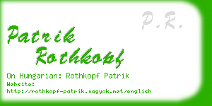 patrik rothkopf business card